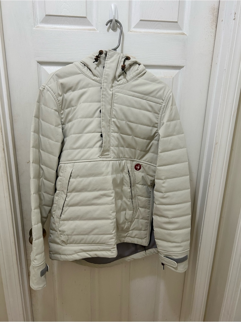 Relwen Anorak Channel Boarder white size Small